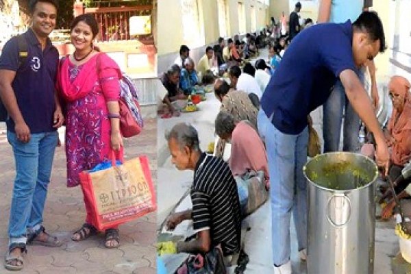 বিয়ের অনুষ্ঠান না করে ৩শ জন দুস্থ খাওয়ালেন কে এই দম্পতি