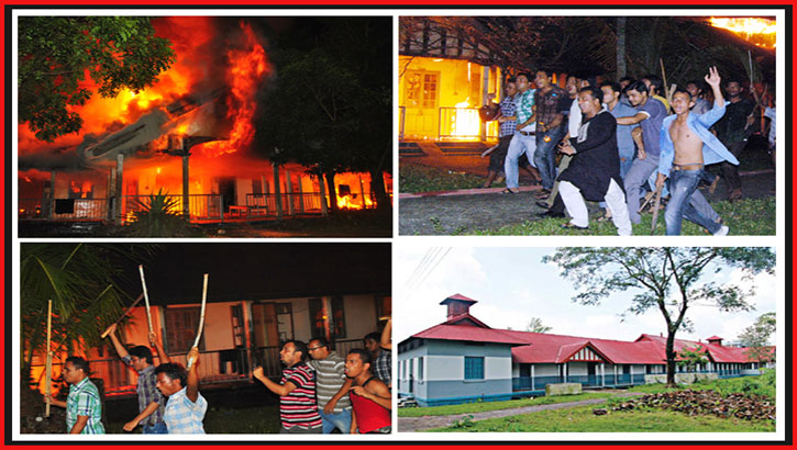 দেখুন এমসি কলেজ ছাত্রাবাসে আগুন দিয়েছিল যারা...