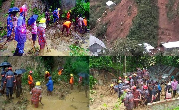 রাঙ্গামাটিতে পাহাড় ধসে কমপক্ষে ১০ জন নিহত, অনেকে নিখোঁজ