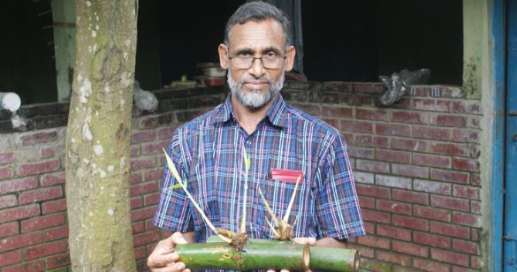 বাঁশ নিয়ে ১২ বছরের গবেষণায় সফল মুক্তিযোদ্ধা নজরুল