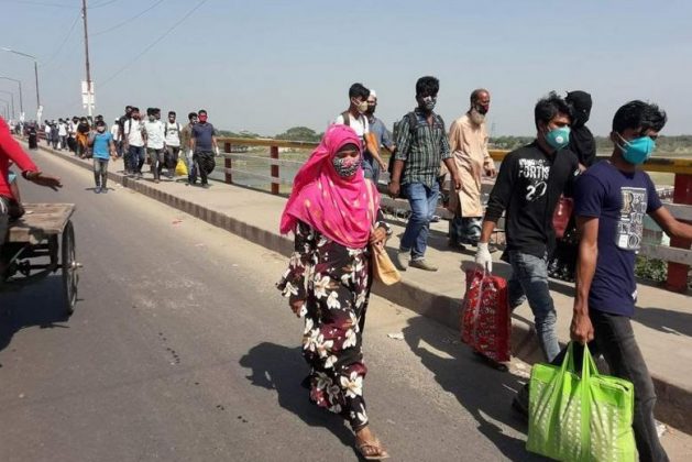 চালু হচ্ছে পোশাক কারখানা আবারো ঢাকা মুখী শ্রমিকদের ঢল