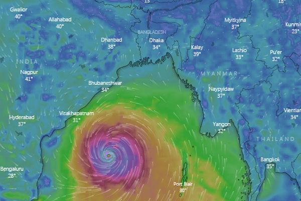 জেনেনিন ঘূর্ণিঝড় আম্ফানের সর্বশেষ অবস্থা