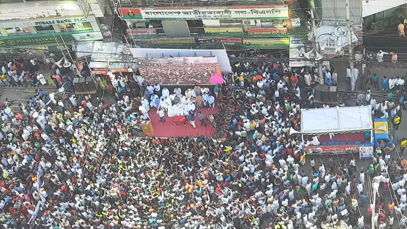 বিএনপির র‌্যালি শুরু, উদ্বোধন করলেন তারেক রহমান